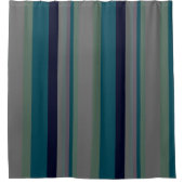 Groene, Blauwgroen en roze Abstracte strepen Douchegordijn (Voorkant)