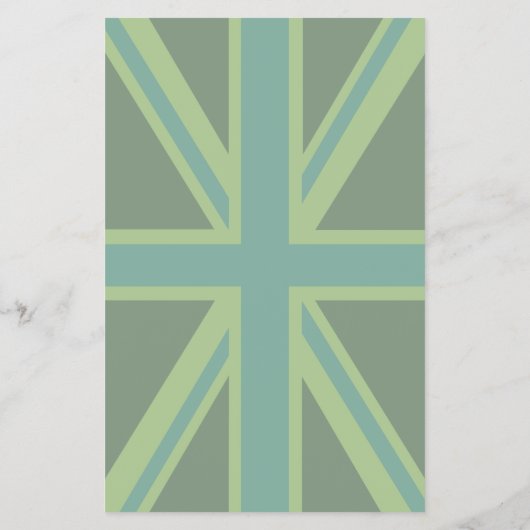 Groene Blauwgroen Keep Calm and Jouw tekst Union-a Flyer (Achterkant)