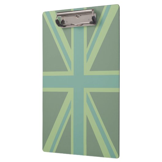 Groene Blauwgroen Keep Calm and Jouw tekst Union-a Klembord (Links)