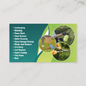 Groene & Blauwgroen Lawn Care en Landscaping Servi Visitekaartje (Achterkant)
