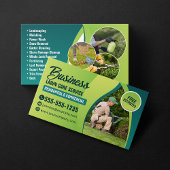 Groene & Blauwgroen Lawn Care en Landscaping Servi Visitekaartje