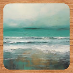 Groene Blauwgroen Moderne Strand Oceaan Schilderen Bier Onderzetter<br><div class="desc">Dit ontwerp kan worden gepersonaliseerd door de Edit optie van het Ontwerp te kiezen. Je kunt ook overdragen naar andere objecten. Neem contact met me op via colorflowcreations@gmail.com of gebruik de chatoptie bovenaan de pagina als u dit ontwerp op een ander product wilt plaatsen of hulp nodig hebt. Bekijk meer...</div>