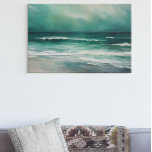 Groene Blauwgroen Moderne Strand Oceaan Schilderen Canvas Afdruk<br><div class="desc">Dit ontwerp kan worden gepersonaliseerd door de Edit optie van het Ontwerp te kiezen. Je kunt ook overdragen naar andere objecten. Neem contact met me op via colorflowcreations@gmail.com of gebruik de chatoptie bovenaan de pagina als u dit ontwerp op een ander product wilt plaatsen of hulp nodig hebt. Bekijk meer...</div>