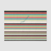 Groene Blauwgroen moderne streep Tissuepapier (Voorkant)