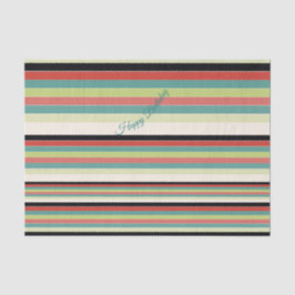 Groene Blauwgroen moderne streep Tissuepapier