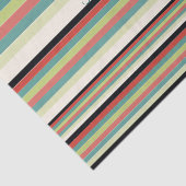 Groene Blauwgroen moderne streep Tissuepapier (Detail)