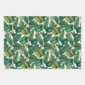 Groene & Blauwgroen Palm Monstera Tropische blader Inpakpapier Vel (Voorkant 2)