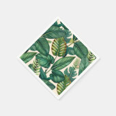 Groene & Blauwgroen Palm Monstera Tropische blader Servet (Hoek)