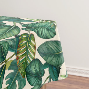 Groene & Blauwgroen Palm Monstera Tropische blader Tafelkleed