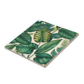 Groene & Blauwgroen Palm Monstera Tropische blader Tegeltje (Zijkant)