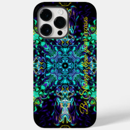 Groene Blauwgroen Psychedelic Bohemian Mandala Case-Mate iPhone 14 Pro Max Hoesje