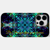 Groene Blauwgroen Psychedelic Bohemian Mandala Case-Mate iPhone Case (Achterkant (horizontaal))