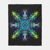 Groene Blauwgroen Psychedelic Bohemian Mandala Fleece Deken (Voorkant)