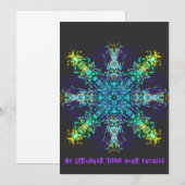Groene Blauwgroen Psychedelic Bohemian Mandala Kaart (Voorkant / Achterkant)