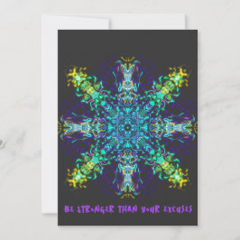 Groene Blauwgroen Psychedelic Bohemian Mandala Kaart