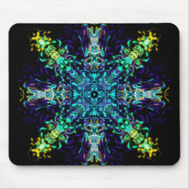 Groene Blauwgroen Psychedelic Bohemian Mandala Muismat