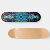 Groene Blauwgroen Psychedelic Bohemian Mandala Persoonlijk Skateboard (Horizontaal)