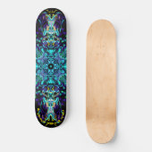 Groene Blauwgroen Psychedelic Bohemian Mandala Persoonlijk Skateboard (Voorkant)