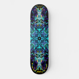 Groene Blauwgroen Psychedelic Bohemian Mandala Persoonlijk Skateboard