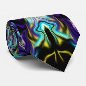 Groene Blauwgroen Psychedelic Bohemian Mandala Stropdas (Opgerold)