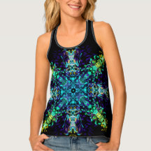 Groene Blauwgroen Psychedelic Bohemian Mandala