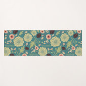 Groene Blauwgroen Roze Floral Toss Patterned Flowe Yogamat (Voorkant (horizontaal))