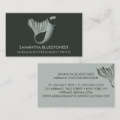 Groene blauwgroen staartbuiskostuum visitekaartje (Voorkant / Achterkant)