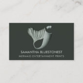 Groene blauwgroen staartbuiskostuum visitekaartje (Voorkant)