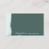 Groene Blauwgroen Vetpenseelstreken Splat Abstract Visitekaartje (Achterkant)