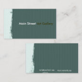 Groene Blauwgroen Vetpenseelstreken Splat Abstract Visitekaartje (Voorkant / Achterkant)