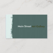 Groene Blauwgroen Vetpenseelstreken Splat Abstract Visitekaartje (Voorkant)