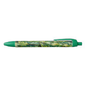 Groene & Blauwgroen Waterverf tropische palmblader Blauwe Inkt Pen (Bovenkant)