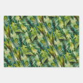 Groene & Blauwgroen Waterverf tropische palmblader Inpakpapier Vel (Voorkant 2)