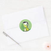Groene blender vector ronde sticker (Envelop)