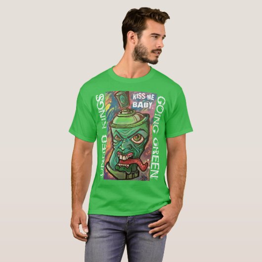groene blik T-Shirt (Voorkant volledig)