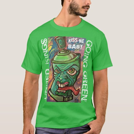 groene blik T-Shirt (Voorkant)