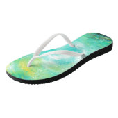 Groene Bliksem Drie-eenheid Ster Christelijke Aanb Teenslippers (Schuin)