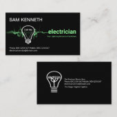 Groene bliksem Elektrische Bulb Electrice Visitekaartje (Voorkant / Achterkant)