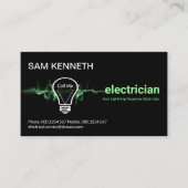 Groene bliksem Elektrische Bulb Electrice Visitekaartje (Voorkant)
