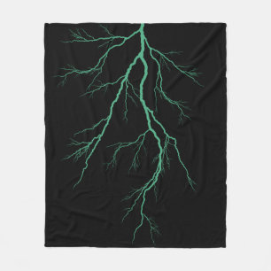 Groene bliksem fleece deken
