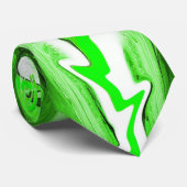 Groene bliksem stropdas (Opgerold)