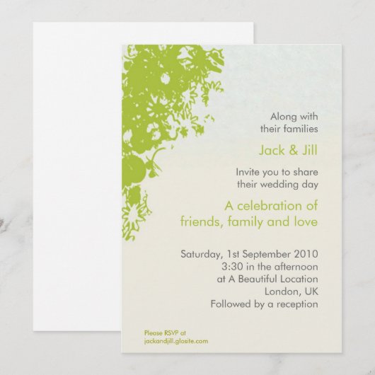 Groene Bloei 5x7 Kaart (Voorkant / Achterkant)