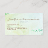 Groene Bloem Aardewerk Keramische Kunstenaar Tool Visitekaartje (Achterkant)