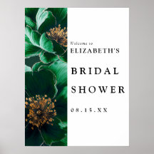Groene Bloem Bruids Shower Welkomstbord