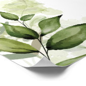 Groene Bloem Bruiloft Welkom Bord Poster (Hoek)