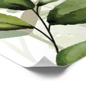 Groene Bloem Bruiloft Welkom Bord Poster (Hoek)