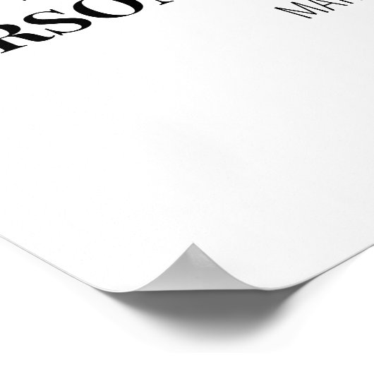 Groene Bloem Bruiloftsprogramma Poster (Hoek)