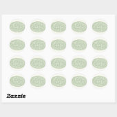 Groene Bloem Dank u Ronde Sticker (Vel)