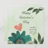 Groene bloem - een liefde als geen ander bedankkaart (Voorkant / Achterkant)