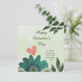 Groene bloem - een liefde als geen ander bedankkaart (Staand voorkant)